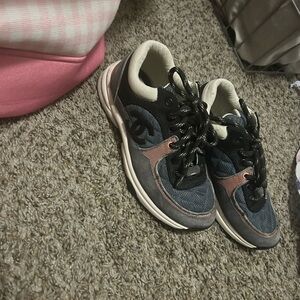 CHANEL Black and Gray Sneakers